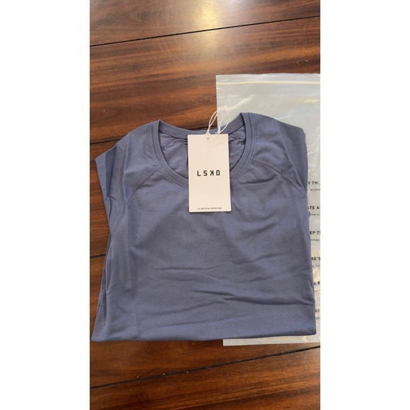 LSKD AeroFLX+ Seamless Tee Night Shadow Workout Shirt Womens Medium NWT NEW - Picture 10 of 16